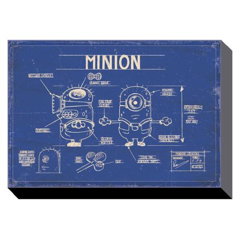 Minion Blue Print Canvas Print (40cm x 50cm) £29.99